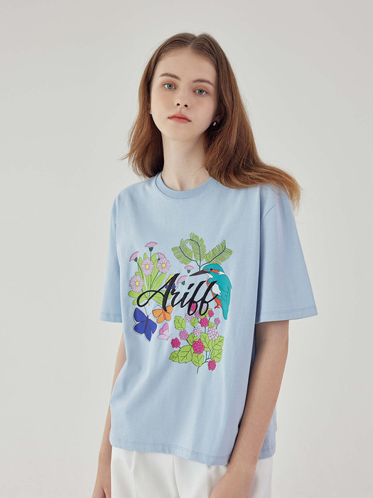 Floral A-T-shirt_BLUE
