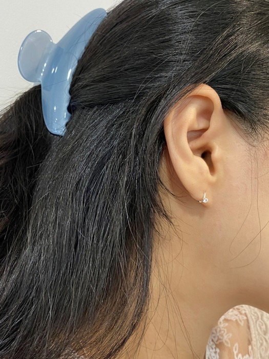 [단독] [Silver] Petit Cubic Ring Earrings