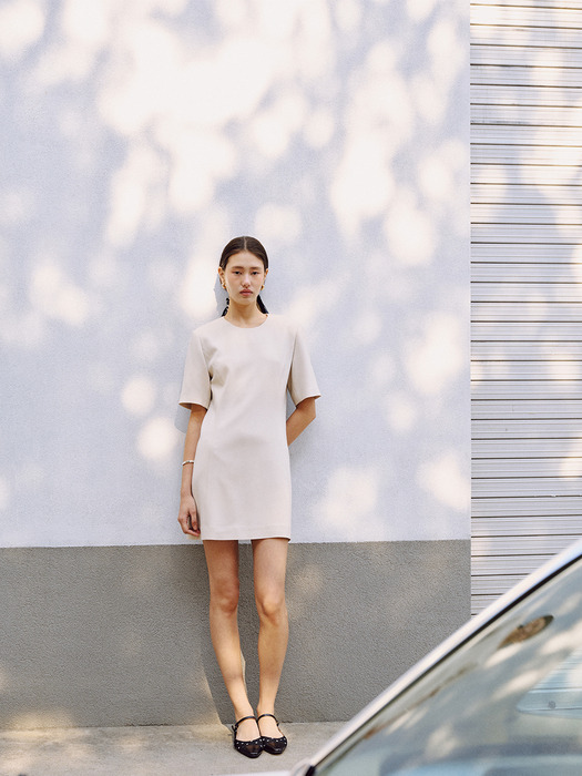 [Drama Signature] Half-sleeve Mini Dress_2color