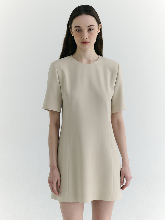 [Drama Signature] Half-sleeve Mini Dress_2color