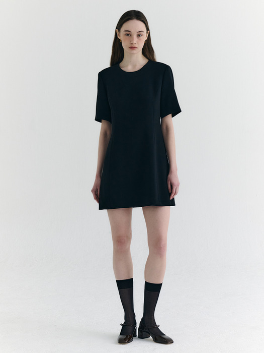 [Drama Signature] Half-sleeve Mini Dress_2color