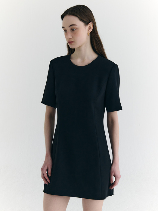 [Drama Signature] Half-sleeve Mini Dress_2color