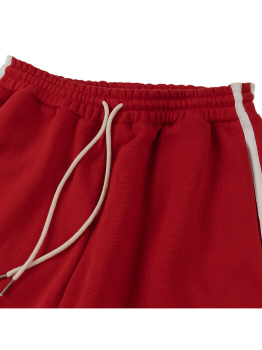 Side Zipper Sweatpants (Red)