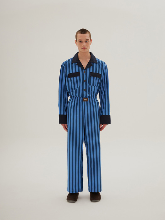(Men) Therapist PJ Set (3pcs), Blue Striped