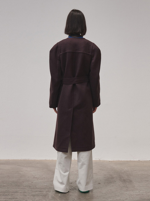 Silhouetted Collarless Coat_QWCAX22614PPX