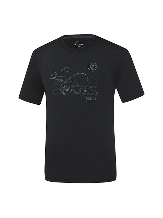 콜핑 2002TK551U 일러스트 기본핏 남성 여성 여름 등산 반팔 라운드 티셔츠