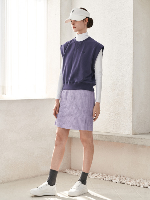 웨이브 플리츠 스커트(퍼플) _ Wave Pleats Skirt(Purple)