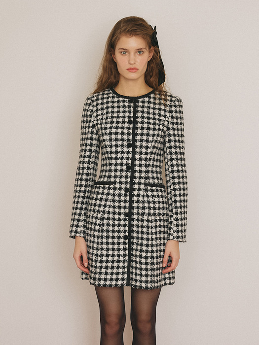 HOUND-TOOTH CHECK ONEPIECE