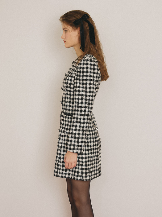 HOUND-TOOTH CHECK ONEPIECE