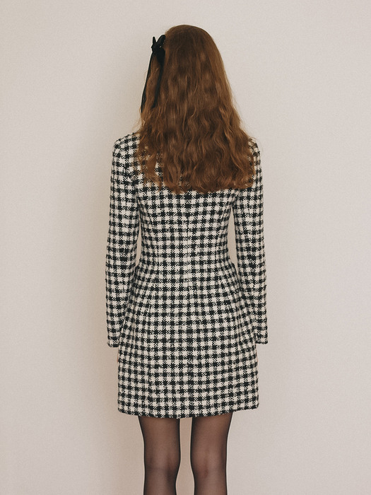 HOUND-TOOTH CHECK ONEPIECE