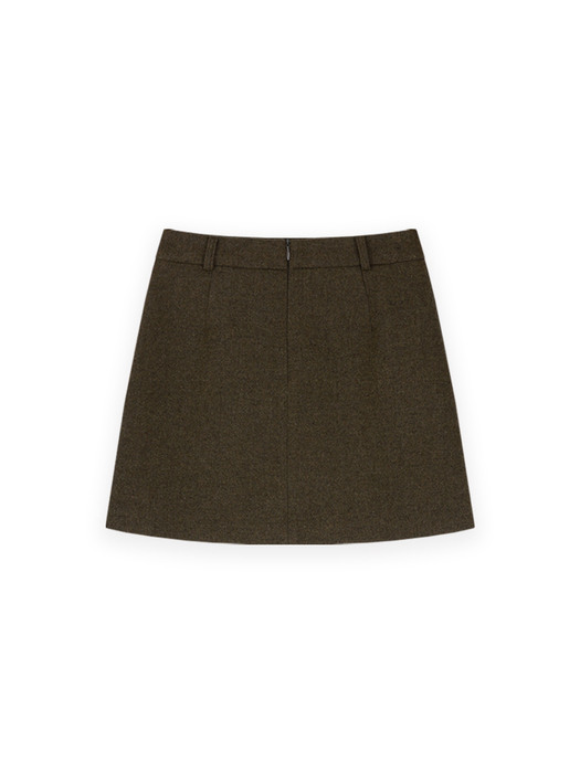 HARRION MINI SKIRT (KHAKI BROWN)