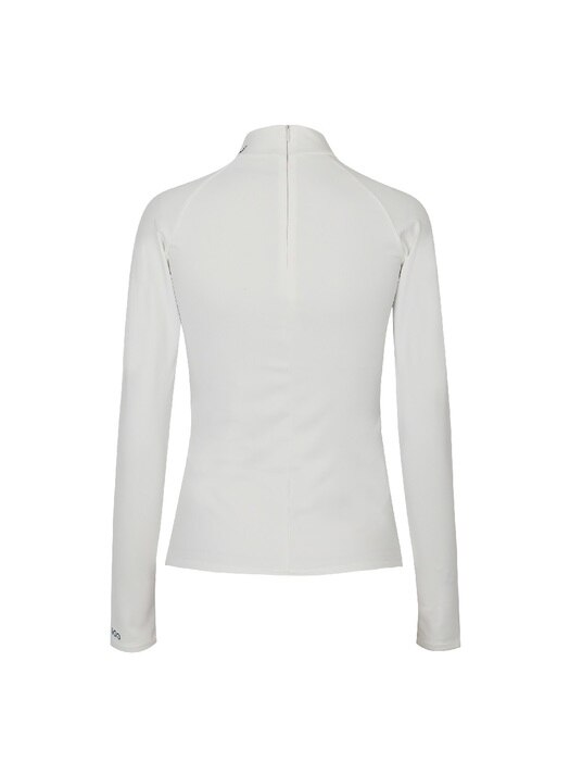 WARM FLEECE RAGLAN MOCK NECK INNER TOP_Ivory