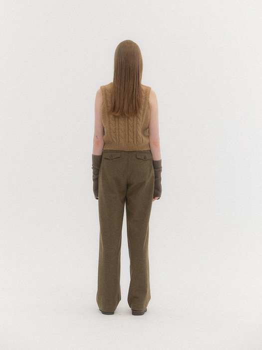 Louise Herringbone Pants(Brown)