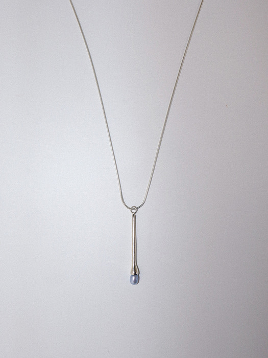 Blue pearl drop necklace