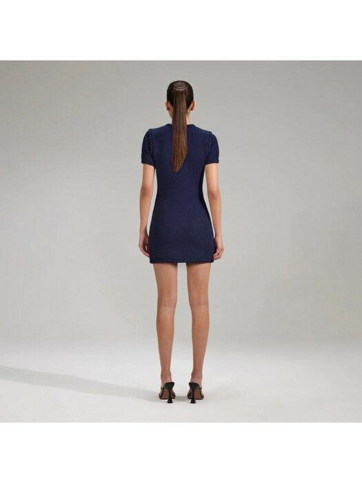 네이비 니트 미니 드레스 (RS23-042S-N)
