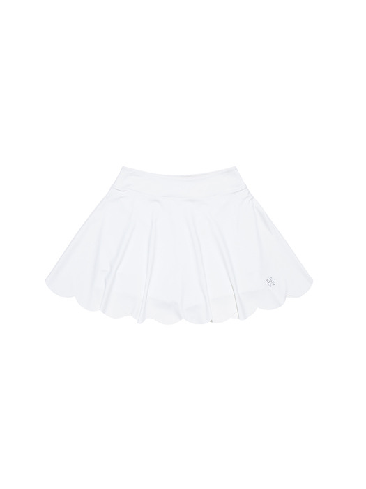 LOVEFORTY WAVE TENNIS SKIRT IVORY