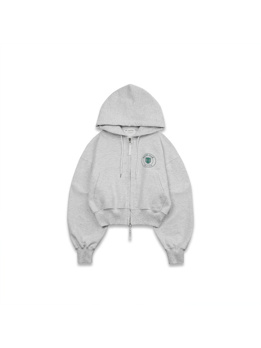 winner circle hoodie zip-up light grey