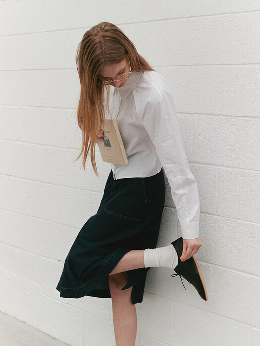 RAGLAN CROP SHIRT (off white)