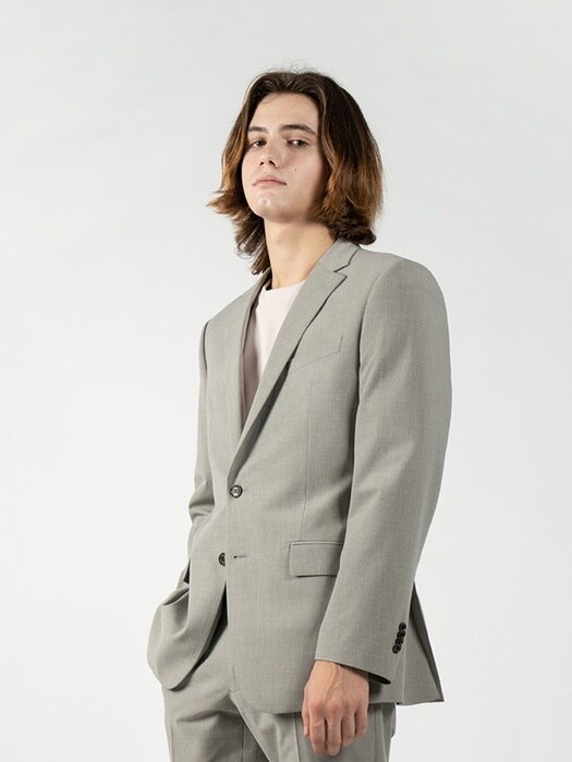 [BIG SIZE] BASIC SINGLE BLAZER_GREY