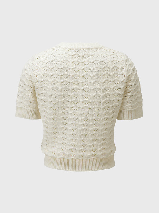SHELL PATTERNED PULLOVER_IVORY