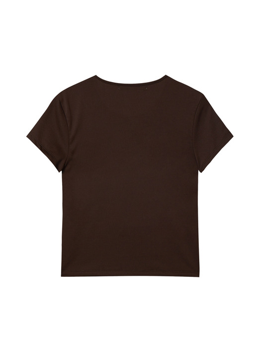 COLLECTOR BABY TEE, BROWN