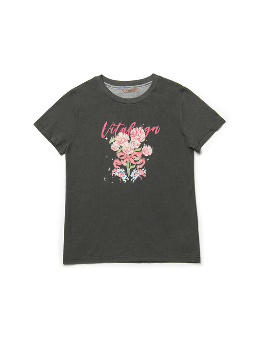 Pink Flower Logo T-Shirt