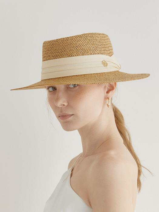 classic fedora panama hat (C026_ivory)