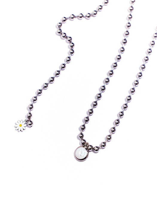 OPAL CiRCLE PEARL DAiSY NECKLACE #101