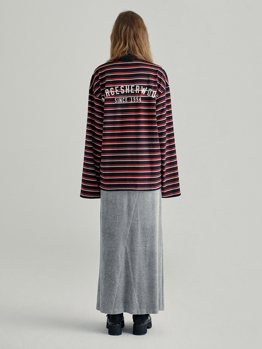 STRIPED POLO T-SHIRT_red stripe