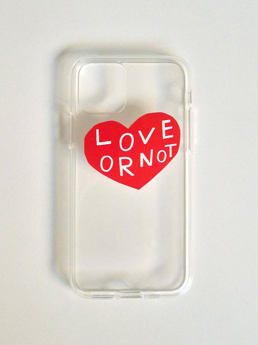 Red Loveornot Clear Jelly Phonecase