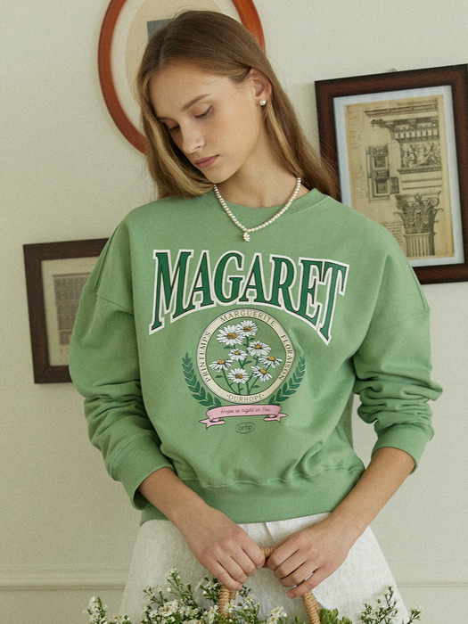 Margaret Artwork Sweatshirt - Moss Green