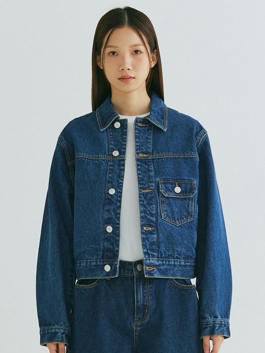 DENIM TRUCKER JACKET [BLUE]