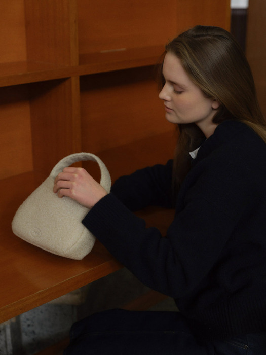 Curly tote bag Boucle Beige