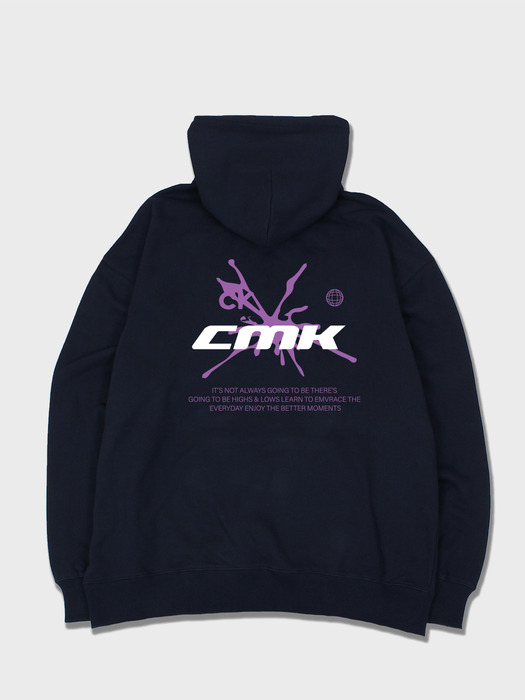 CMK 스플래시 후드티셔츠(네이비)
