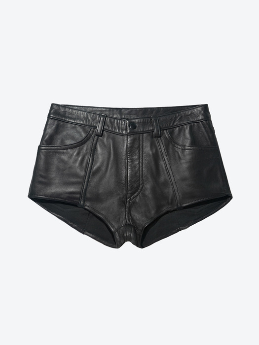 Low-rise Leather Shorts_UTH-FP42