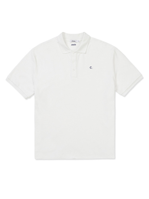 [24SS clove] Soft Terry Polo Shirt_Men (White)