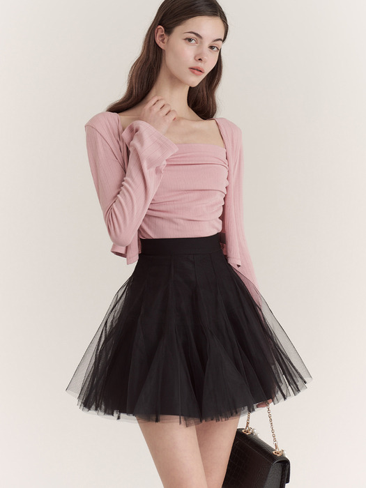 Etoile Banding Sha Mini Skirt (Black)