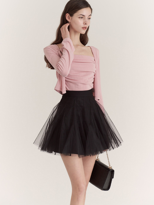 Etoile Banding Sha Mini Skirt (Black)