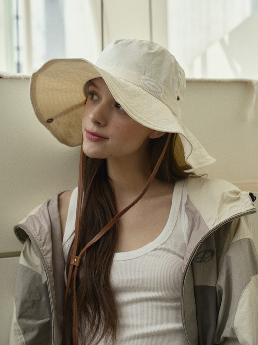 Marchen☆Leather strap safari bucket hat 메르헨]Leather strap safari bucket hat_5color