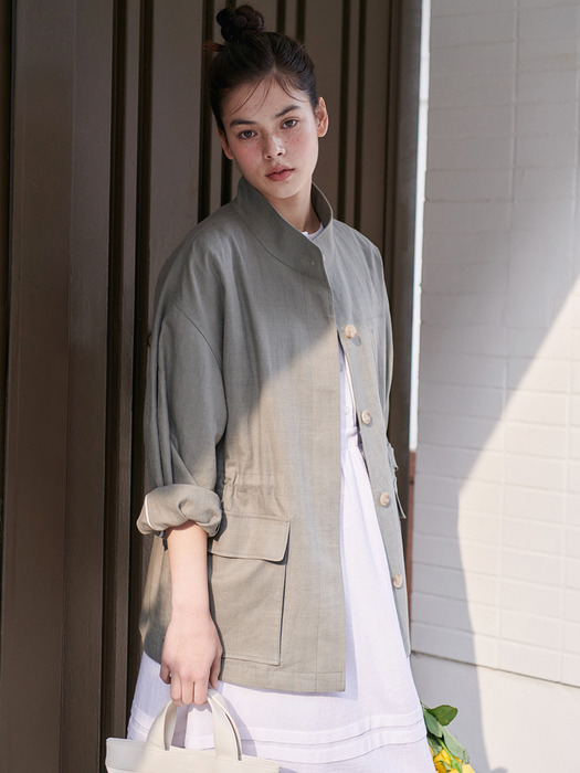 24N summer linen field jacket [KA]