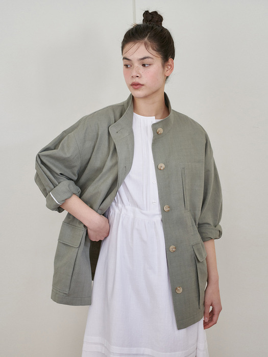 24N summer linen field jacket [KA]