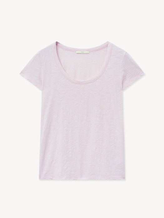 WASHED ROUND T-SHIRT_PINK