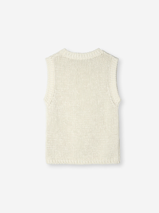 knit sleeveless_cream