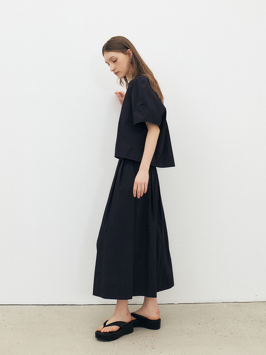 TFR COTTON PLEATED SKIRT_2COLORS