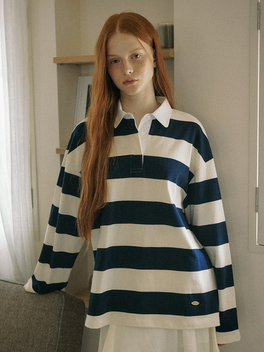 LONG STRIPE T-SHIRT_NAVY