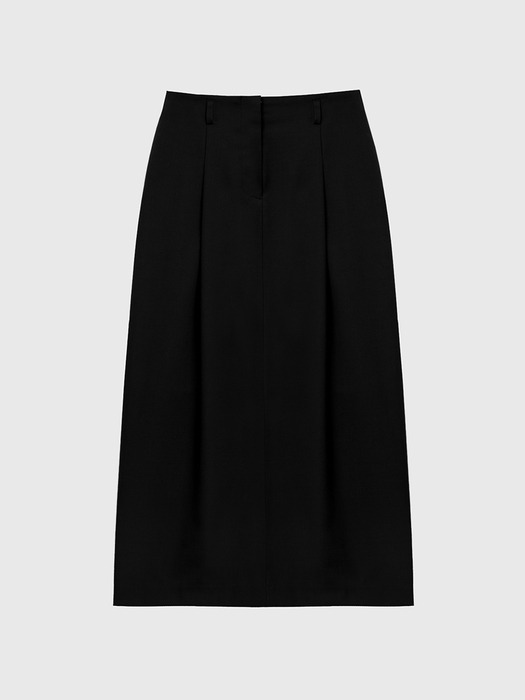 Wool Back Slit Feminine Long Skirt