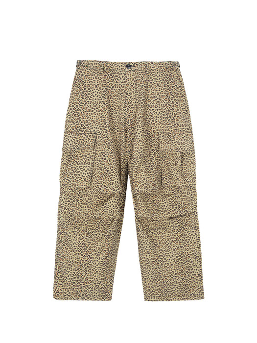 LIT SLANT POCKET CARGO PANTS LEOPARD