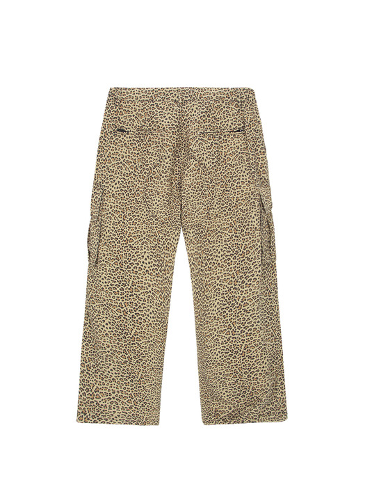 LIT SLANT POCKET CARGO PANTS LEOPARD