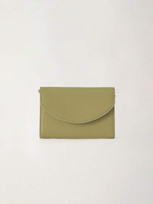 Leather card holder (Olive)