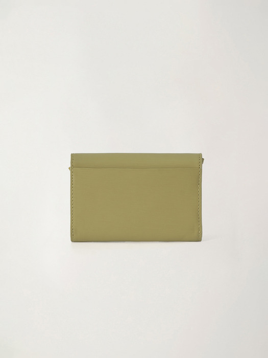 Leather card holder (Olive)